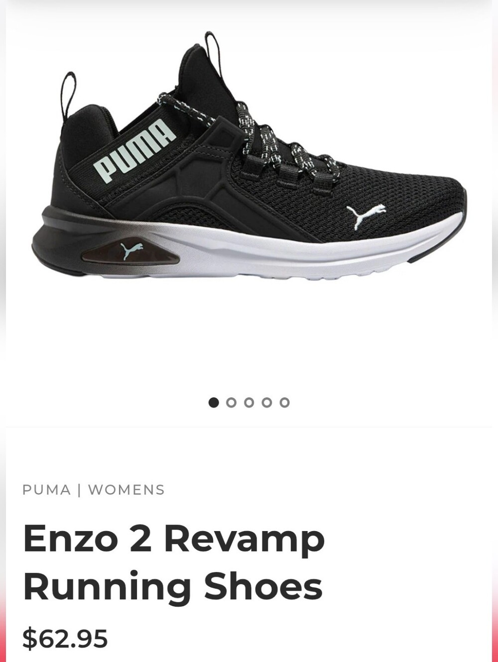 PUMA Women's Enzo 2 Revamp - Black White Sz. 7.5